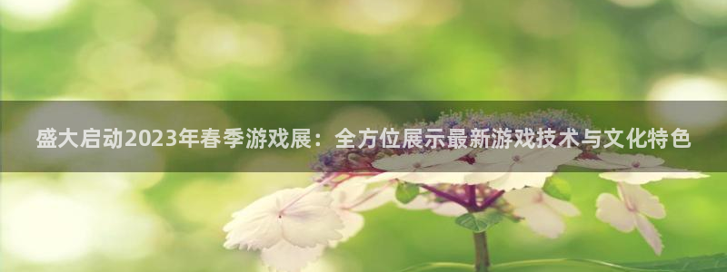 高德娱乐平台注册资金多少：盛大启动2023年春季游戏展：全方